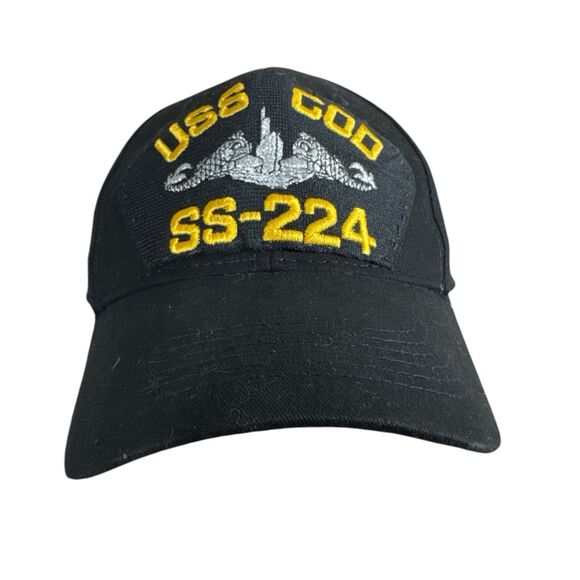 USS COD NAVY SHIP SS-24 Embroidered Patch On Hat Black - Picture 1 of 5